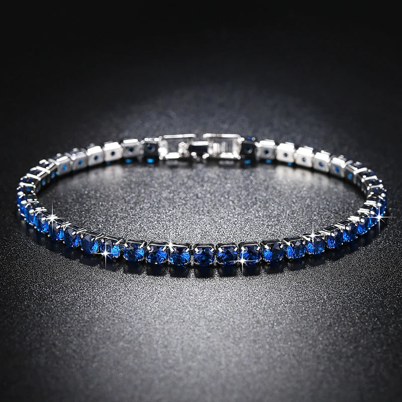 Trendy Leaf Charm Cubic Zirconia Bracelet & Bangles for Bride Bracelets Jewelry Sliver Color Clear CZ Crystal Bangles for Women