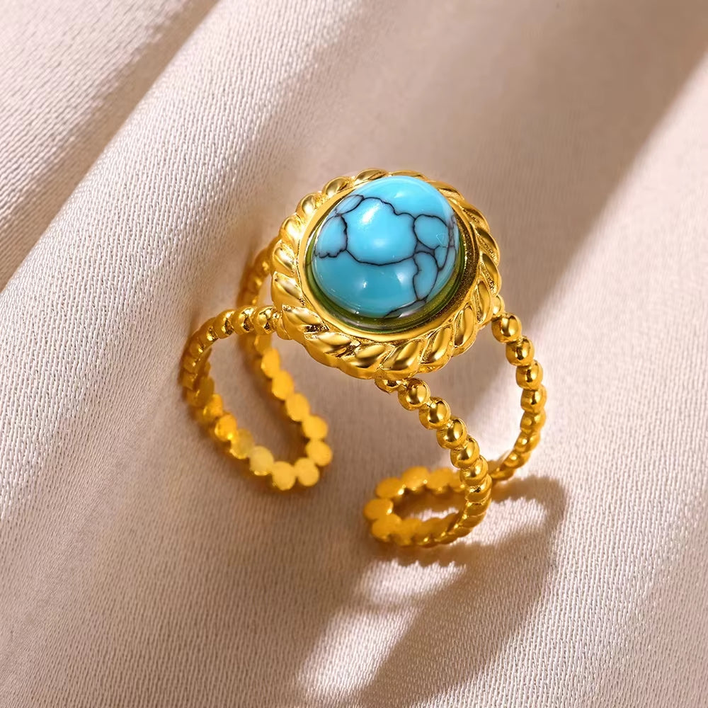 Blue Colour Zircon Rings