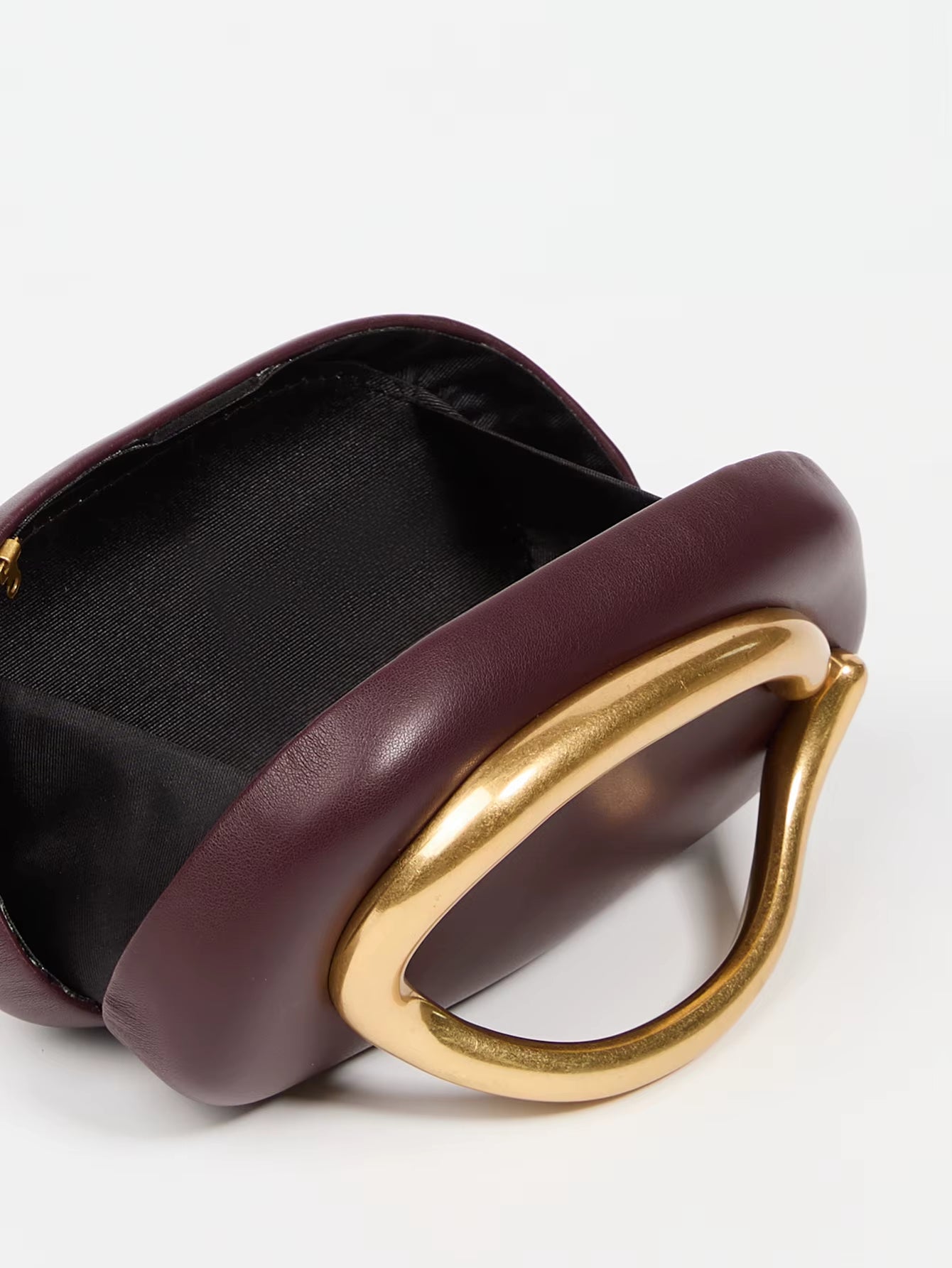 Clutch Bag with  oversized gold-toned hardware