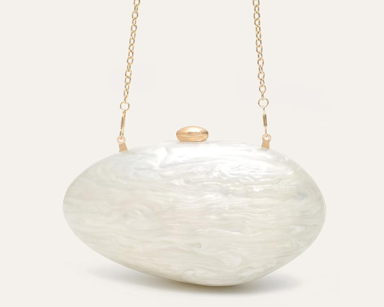 Elegant Shell Shaped Acrylic Clutch