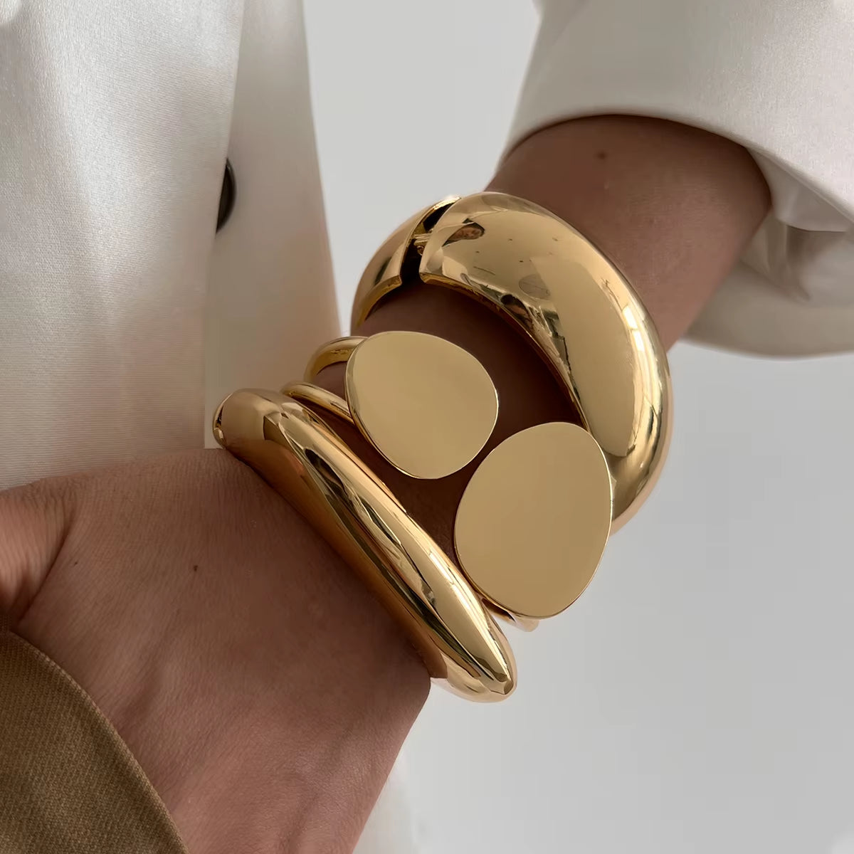 Geometric Metal Cuff Bangles