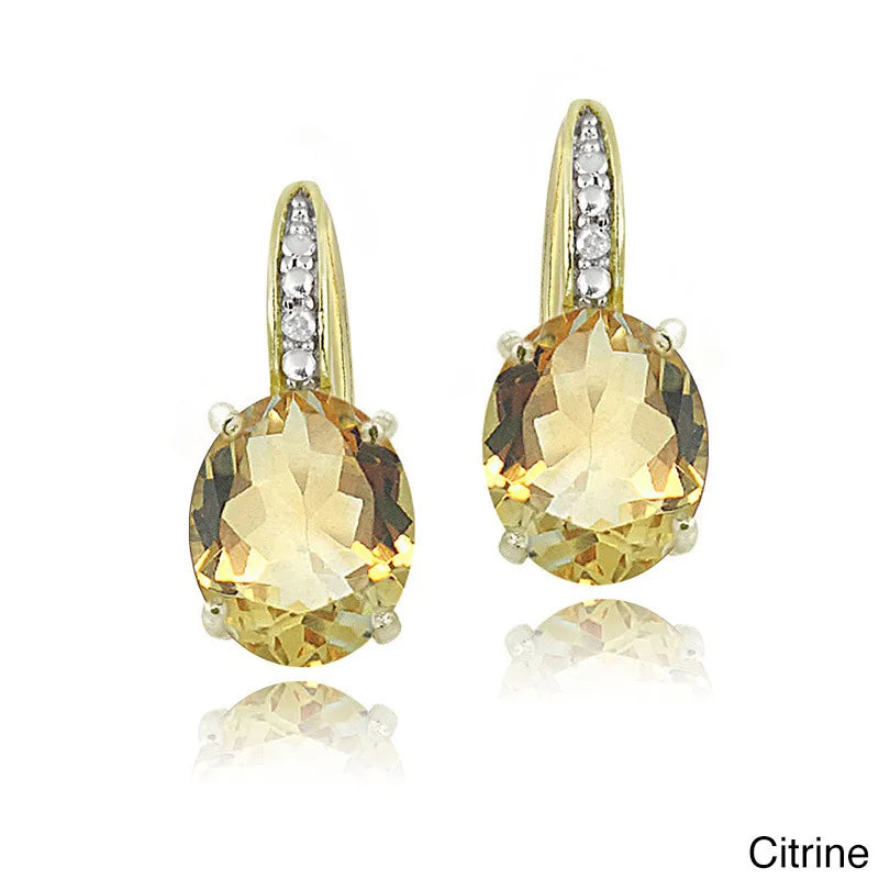 Gold & Silver Earrings with Gemstones