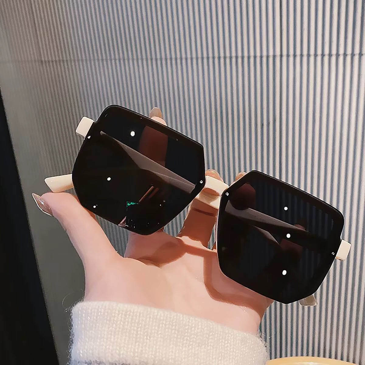 Polygonal Big Frame Sunglasses