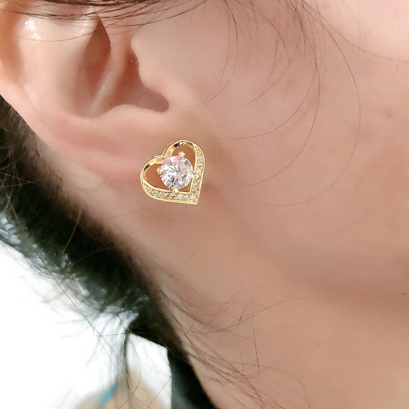18K Gold & Silver Zircon Jewelry Sets