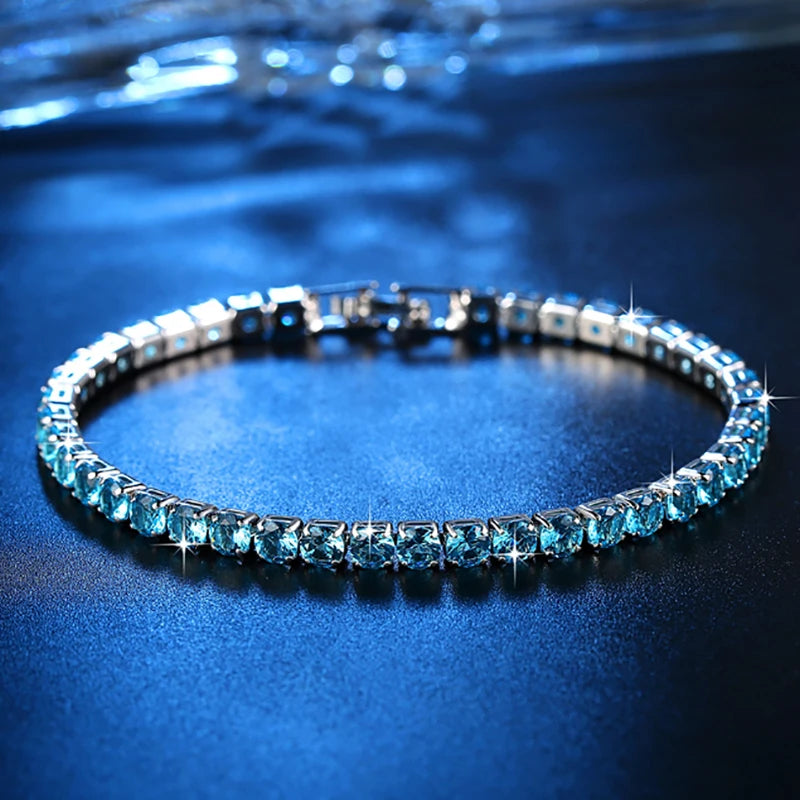 Trendy Leaf Charm Cubic Zirconia Bracelet & Bangles for Bride Bracelets Jewelry Sliver Color Clear CZ Crystal Bangles for Women