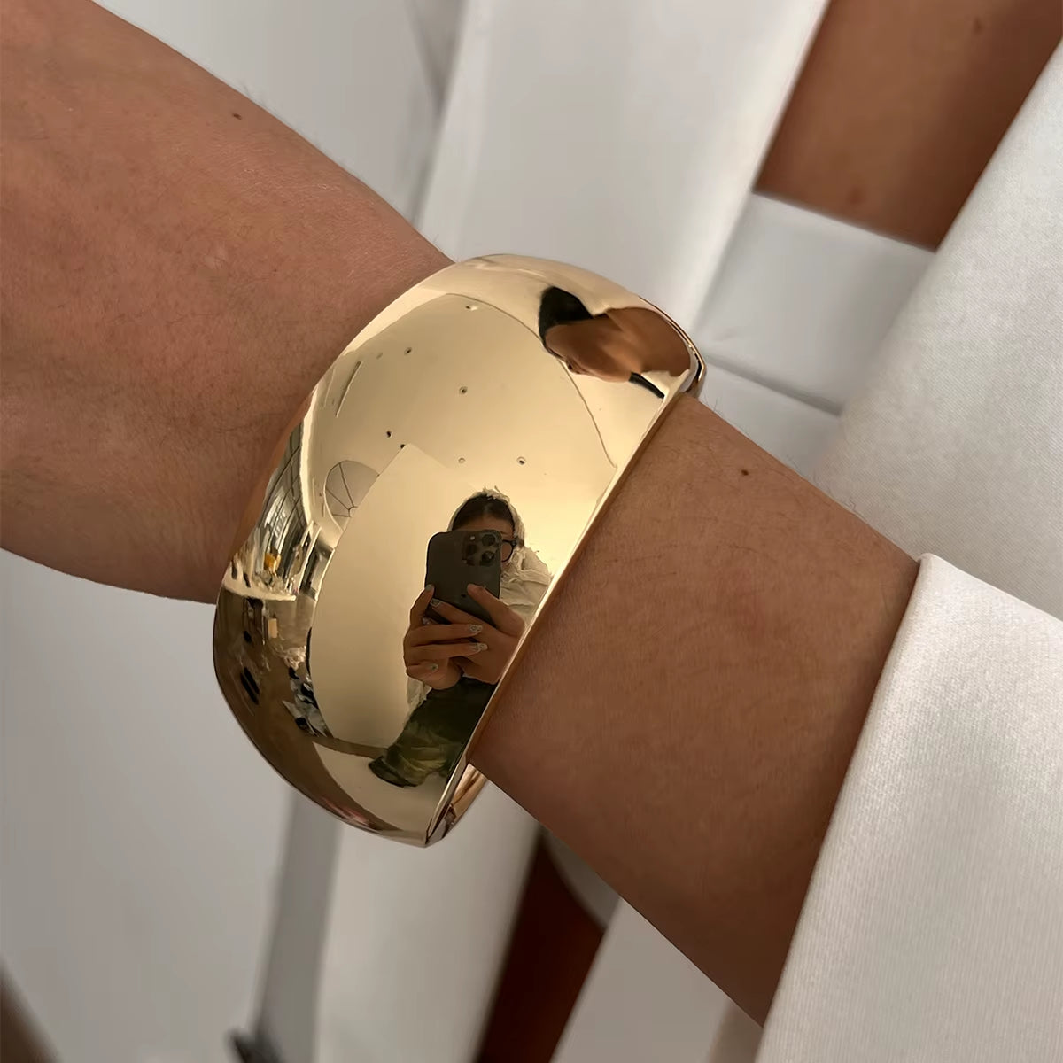 Geometric Metal Cuff Bangles