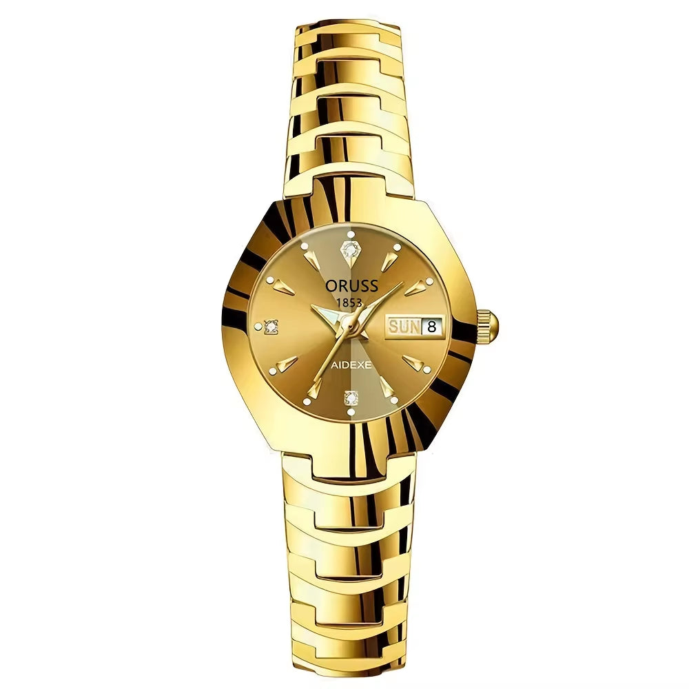 Gold Round Watch