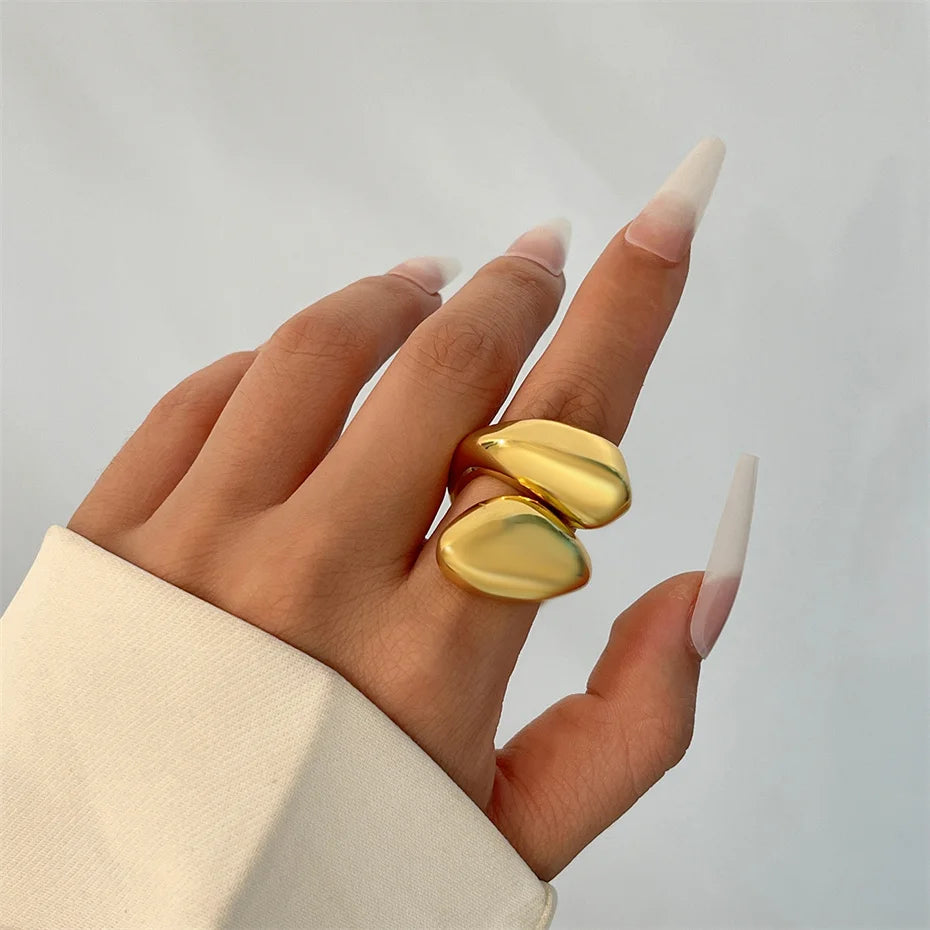 Exaggerated Open Finger Ring Couple Jewelry