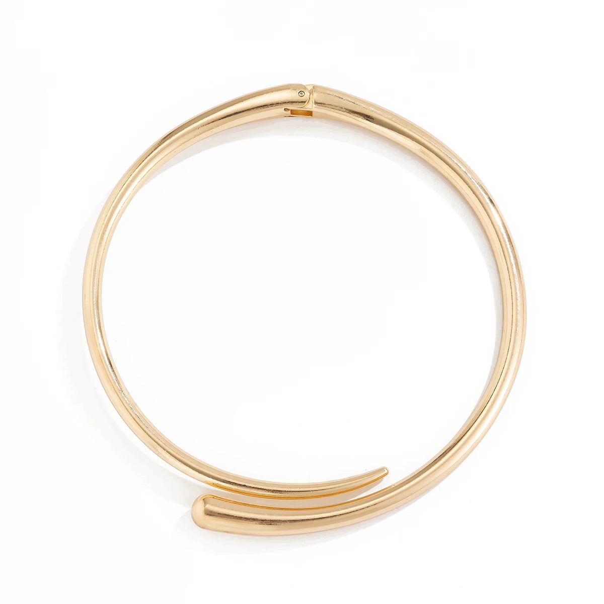 Water Drop Torques Choker Necklace, Open Cuff Bangle with Adjustable Ring