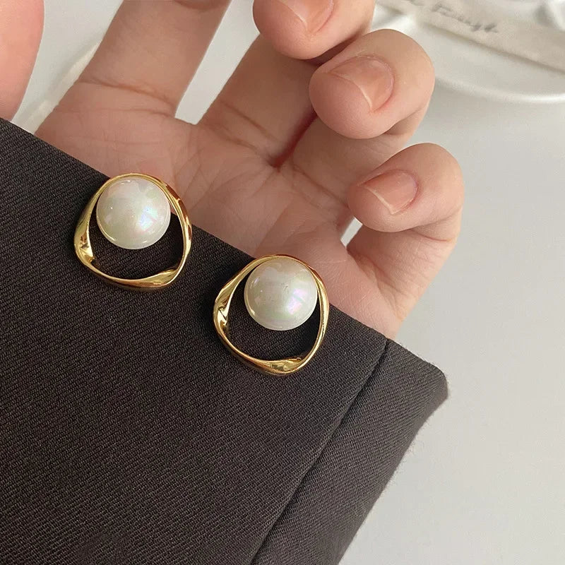 Imitation Pearl Stud Earrings