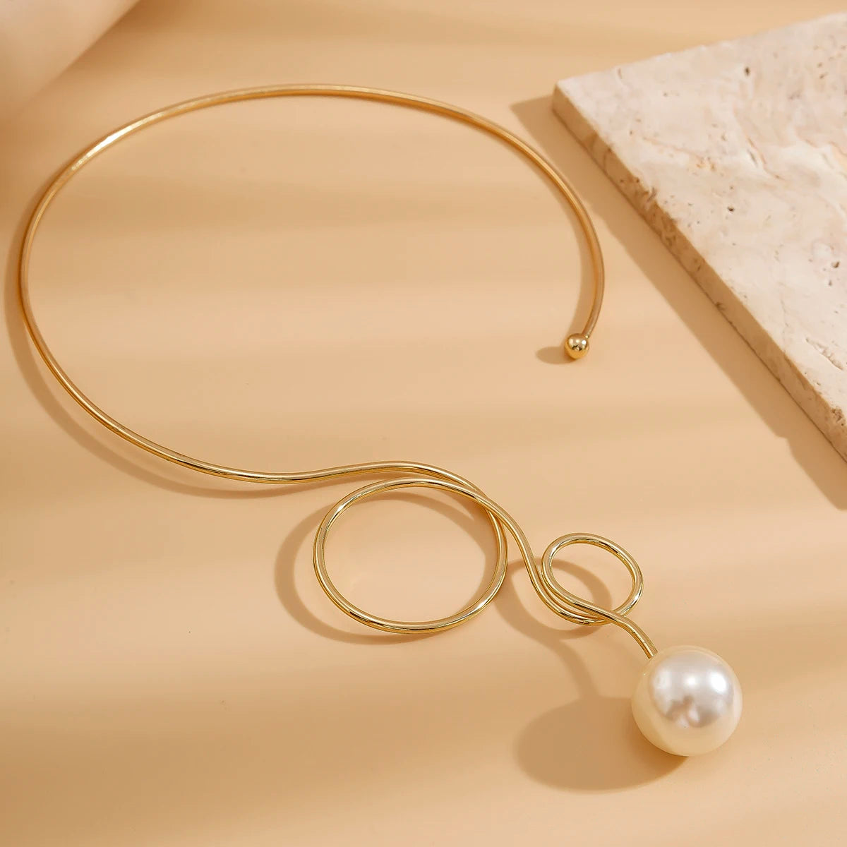 Twisted Open Torques Choker Necklace