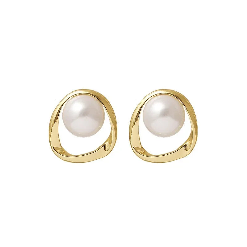Imitation Pearl Stud Earrings
