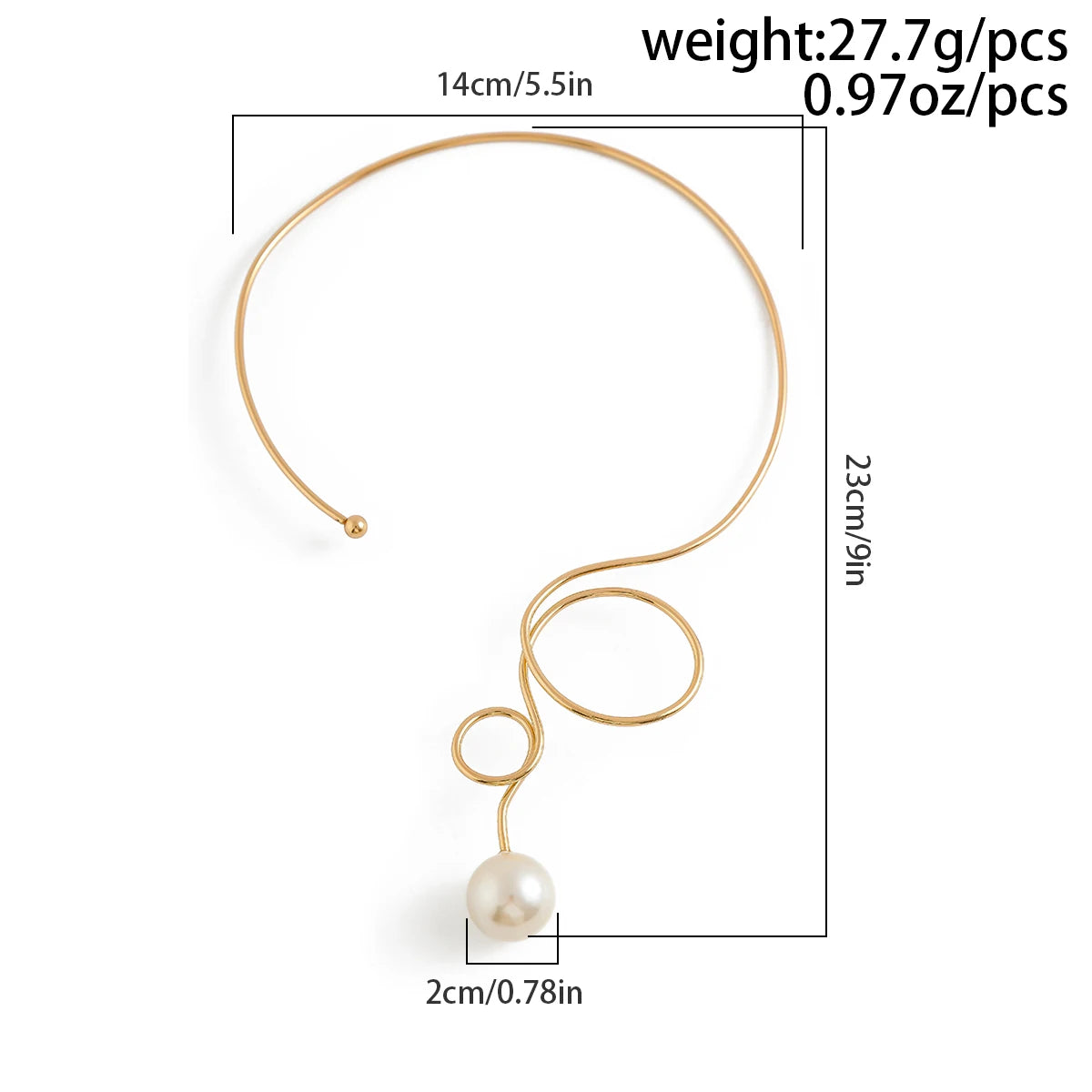 Twisted Open Torques Choker Necklace