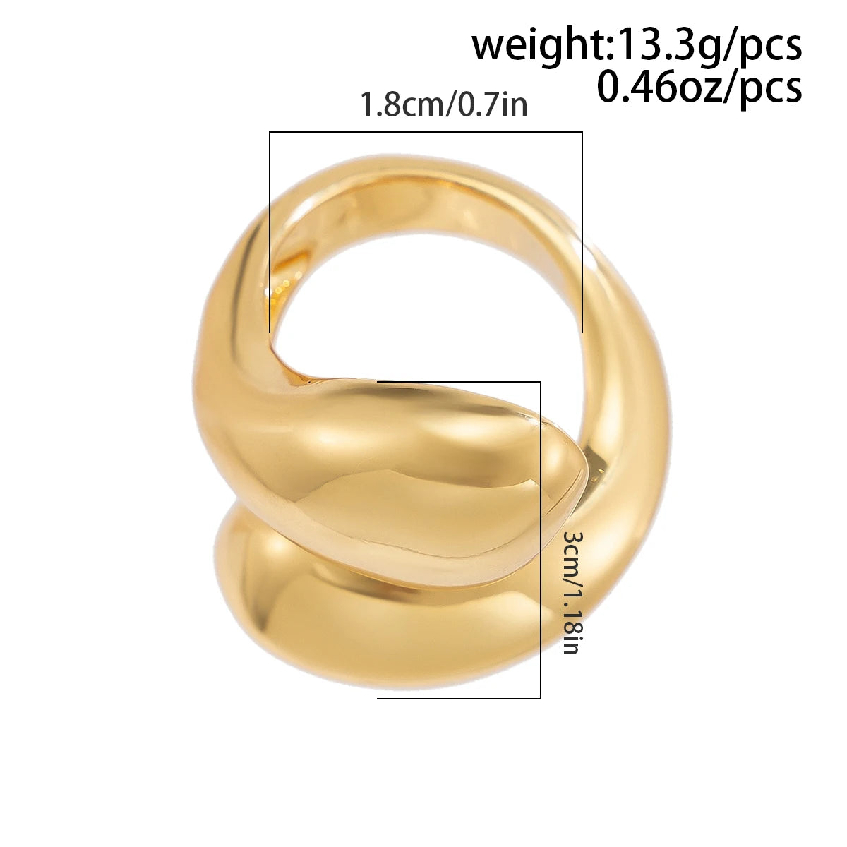 Exaggerated Open Finger Ring Couple Jewelry