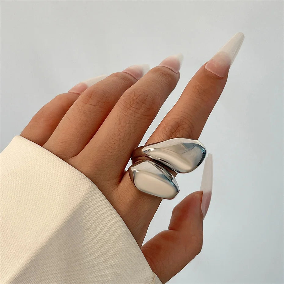 Exaggerated Open Finger Ring Couple Jewelry