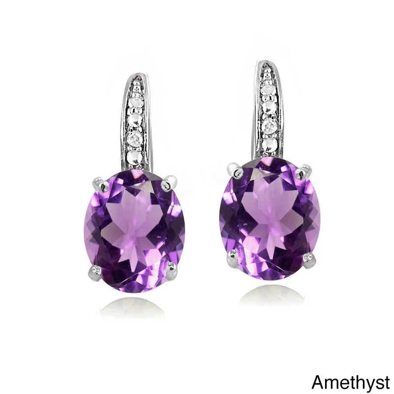 Gold & Silver Earrings with Gemstones