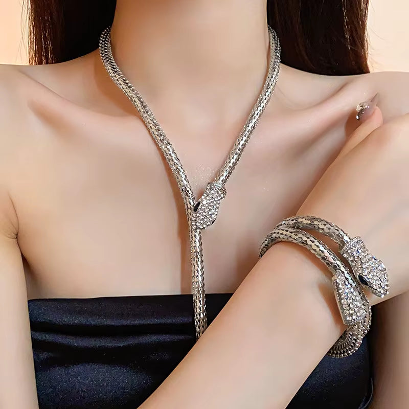 Serpent Chain Necklace & Bracelet