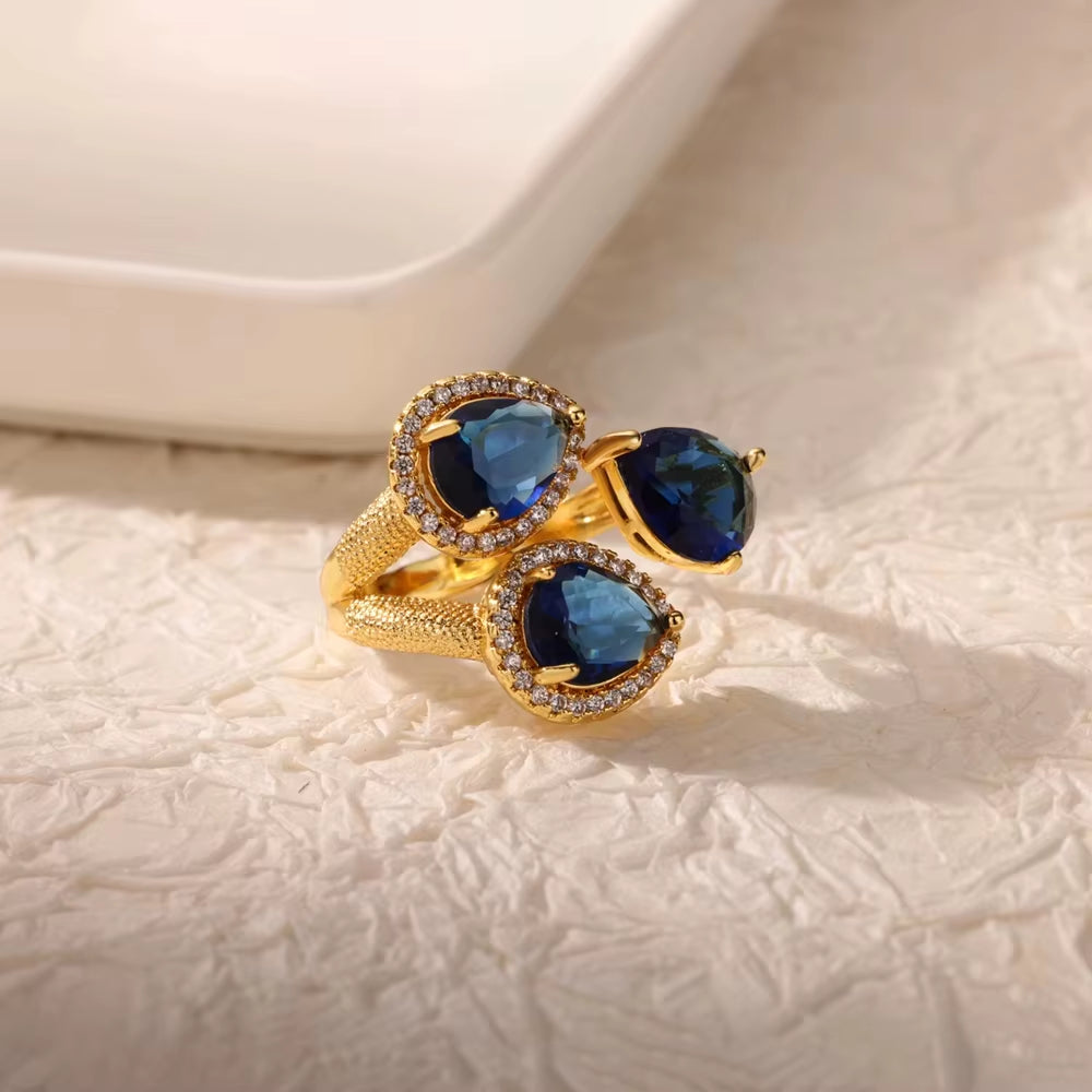 Blue Colour Zircon Rings