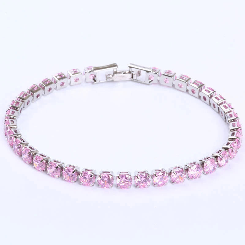 Trendy Leaf Charm Cubic Zirconia Bracelet & Bangles for Bride Bracelets Jewelry Sliver Color Clear CZ Crystal Bangles for Women