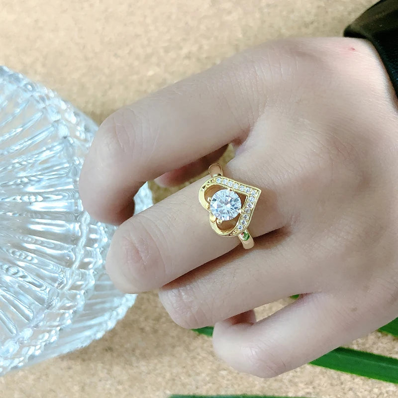 18K Gold & Silver Zircon Jewelry Sets