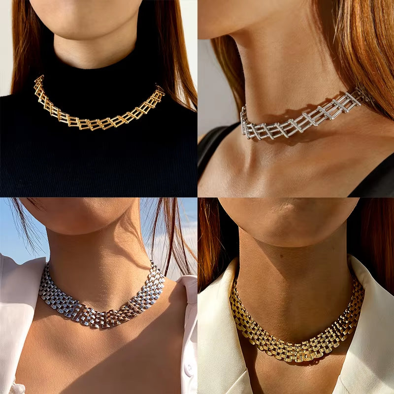Gold & Silver Choker Necklaces