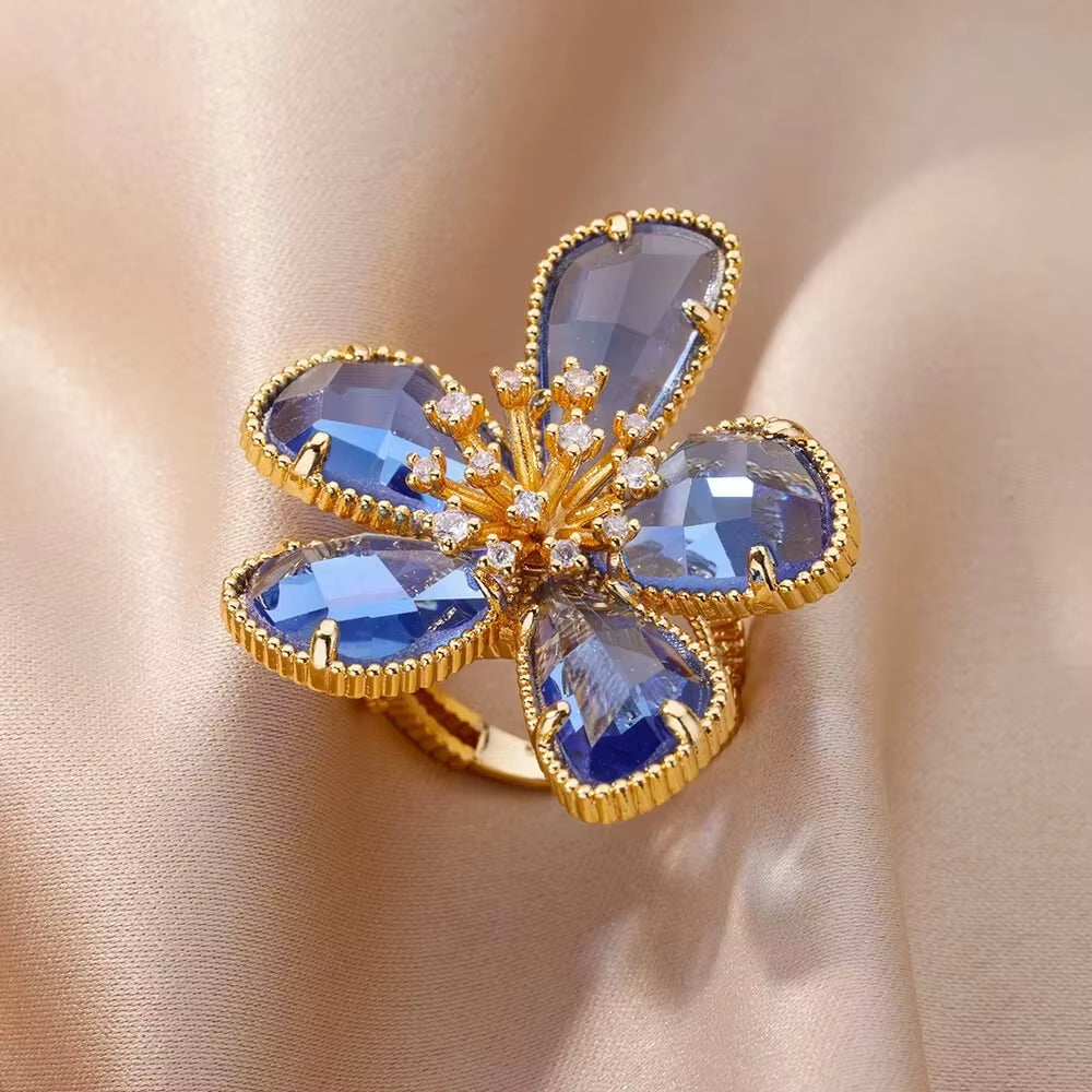 Blue Colour Zircon Rings