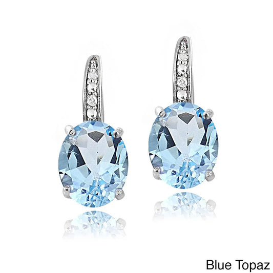 Gold & Silver Earrings with Gemstones