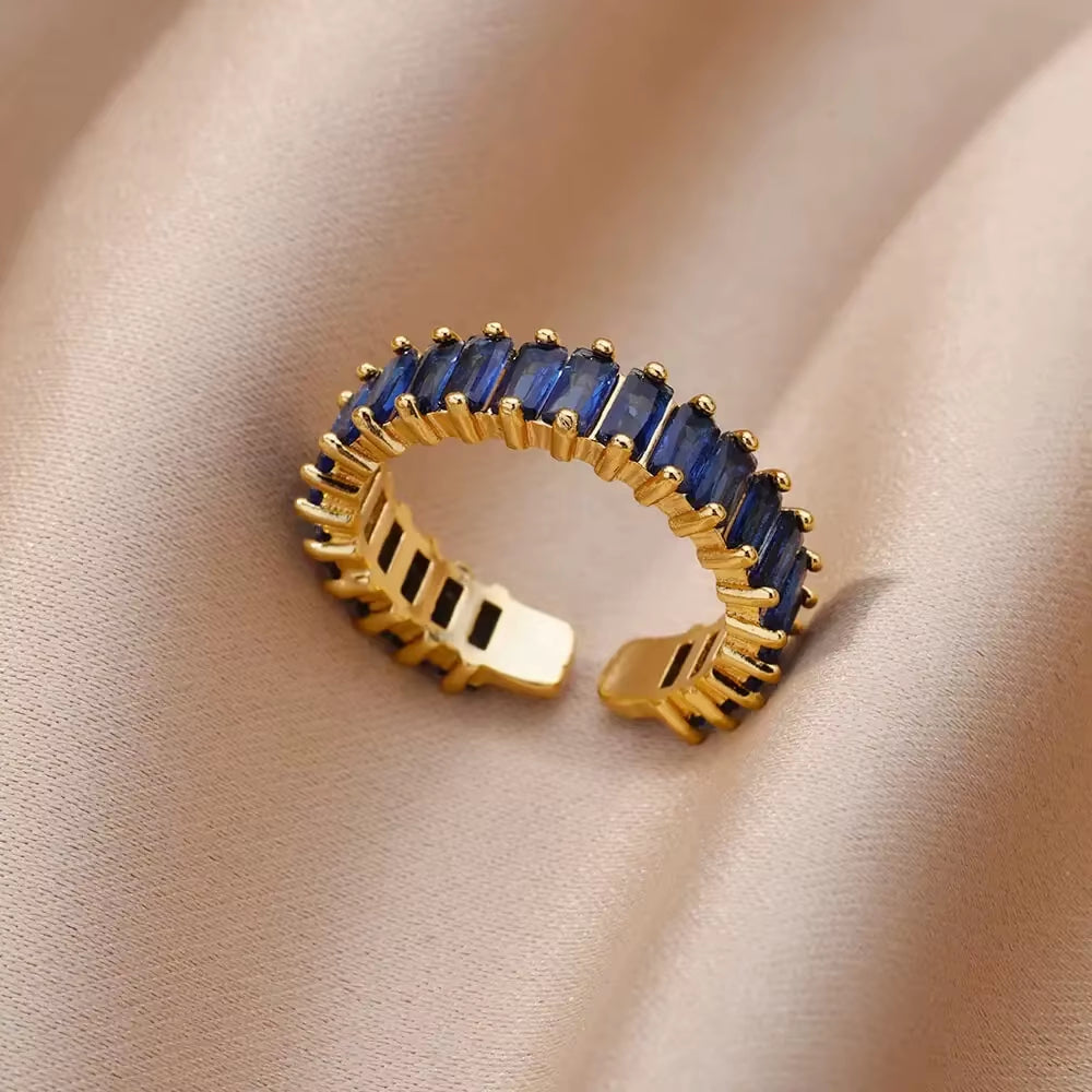Blue Colour Zircon Rings