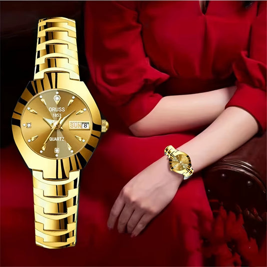 Gold Round Watch
