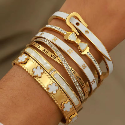 Delicate Flower, Buckle & Bowknot Bangles