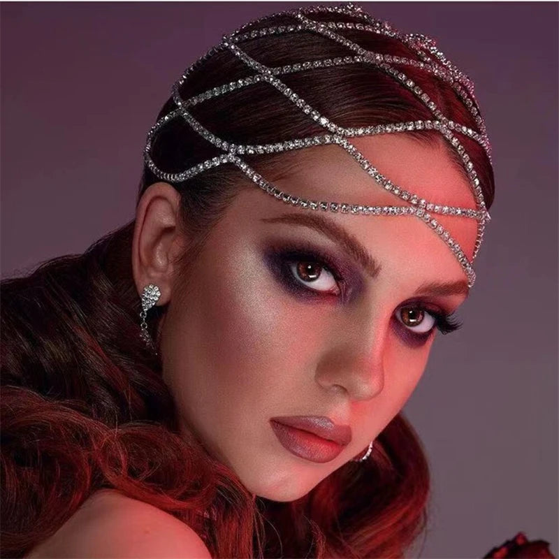 Rhinestone Mesh Headpiece