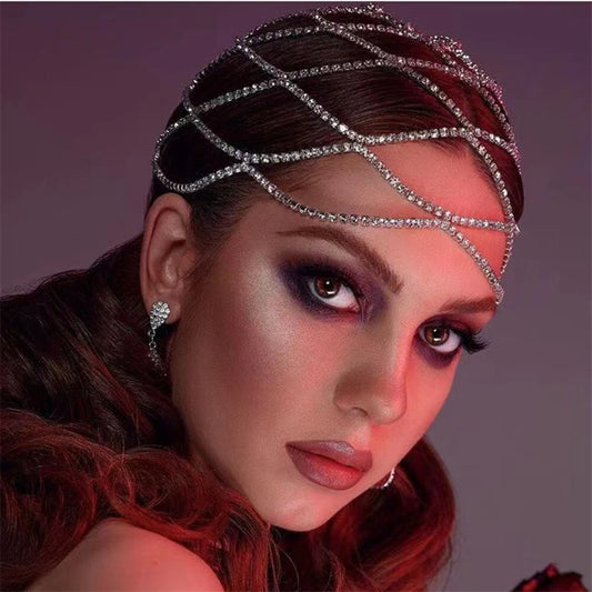 Rhinestone Mesh Headpiece