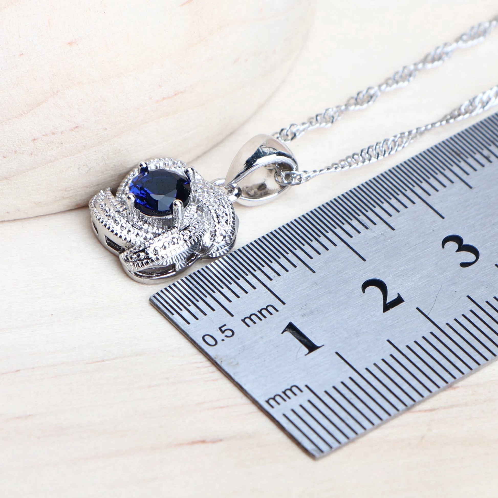 4Pcs Zirconia and 925 Sterling Silver Jewelry Sets