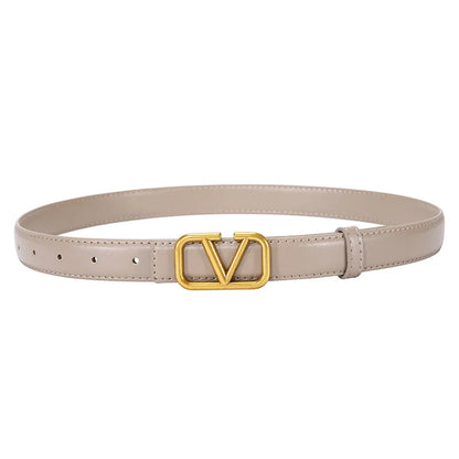 V Buckle PU Leather Belts