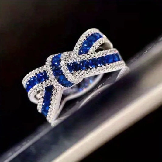 Zirconia Double Layered Ring