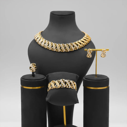 Gold 18K Plated Jewellery Set