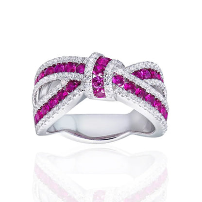 Zirconia Double Layered Ring