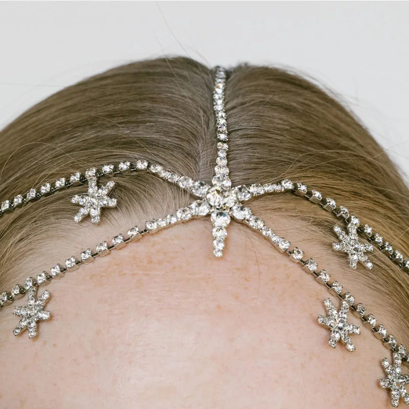 Multi Layer Rhinestone Headpiece with Stars
