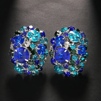 Trendy Boho Rhinestone Ball Earrings