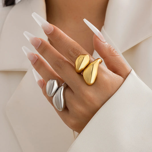 Exaggerated Open Finger Ring Couple Jewelry