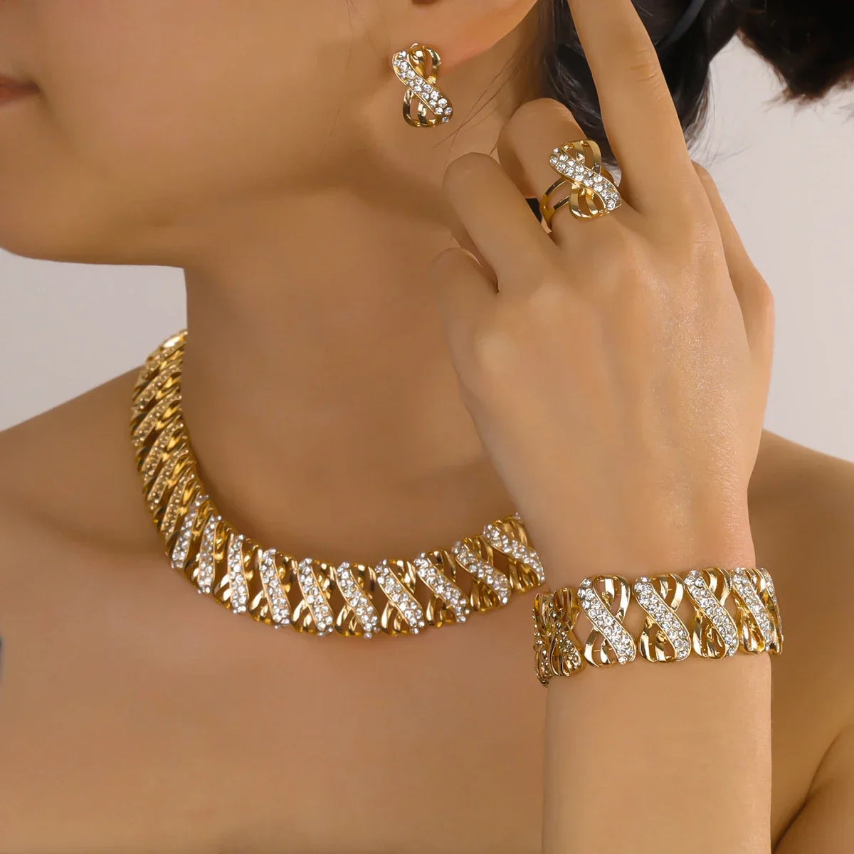 Gold 18K Plated Jewellery Set