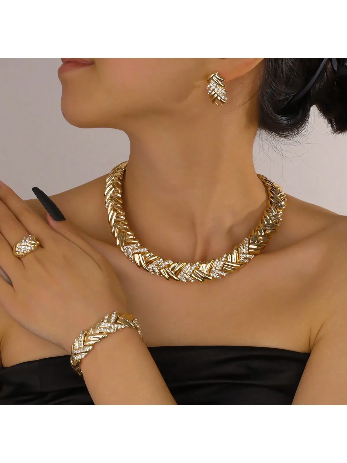 Gold 18K Plated Jewellery Set