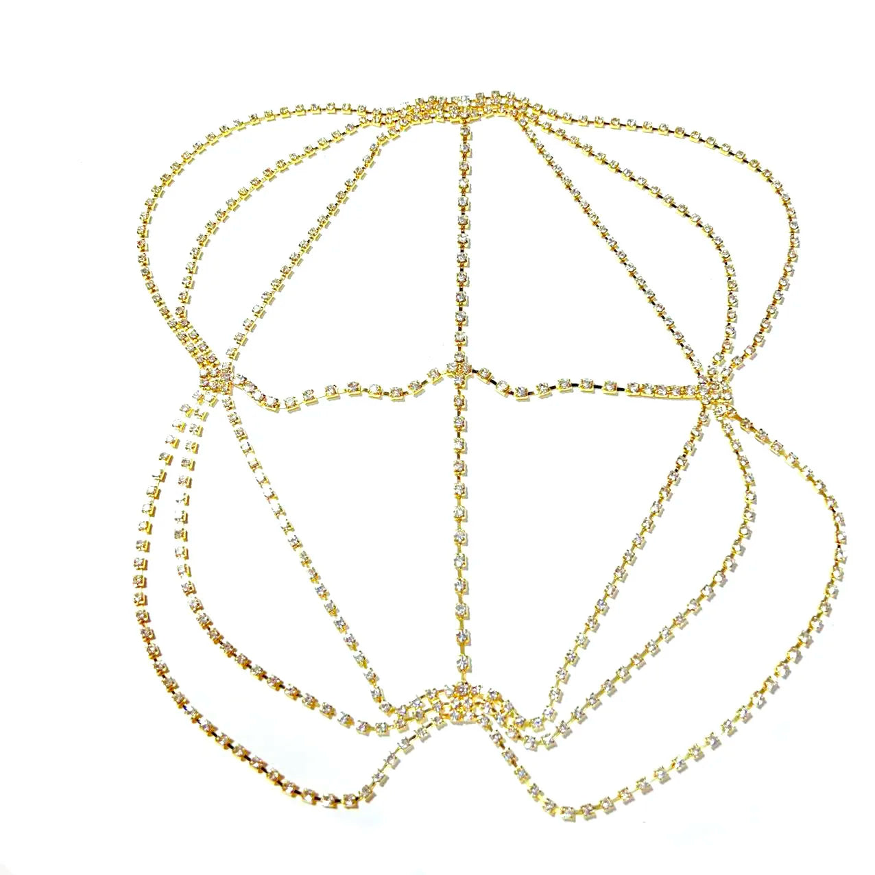 Rhinestone Crystal Forehead Chain - Bridal-wear 