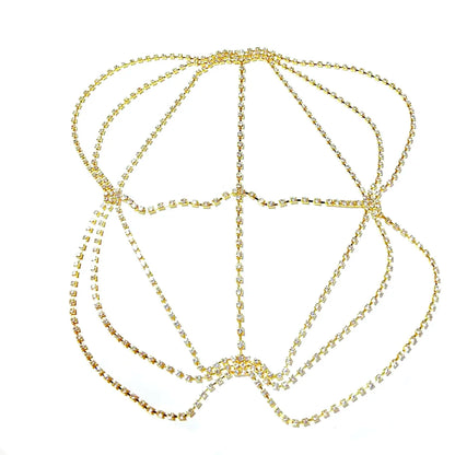 Rhinestone Crystal Forehead Chain - Bridal-wear 