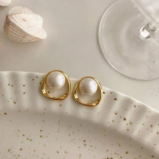 Imitation Pearl Stud Earrings