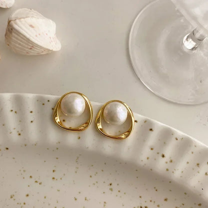 Imitation Pearl Stud Earrings