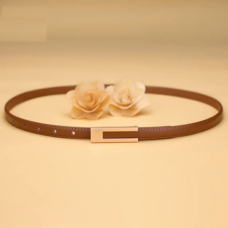 Thin Waist Strap PU Leather Belts