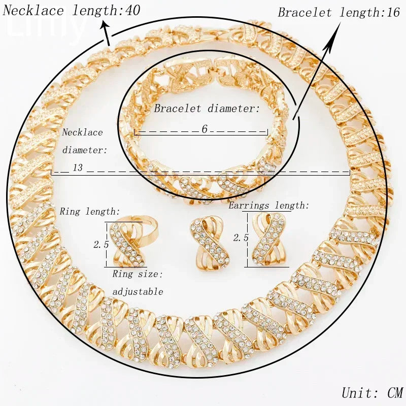 Gold 18K Plated Jewellery Set