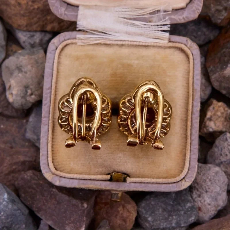 Elegant Synthetic Gemstone Earrings
