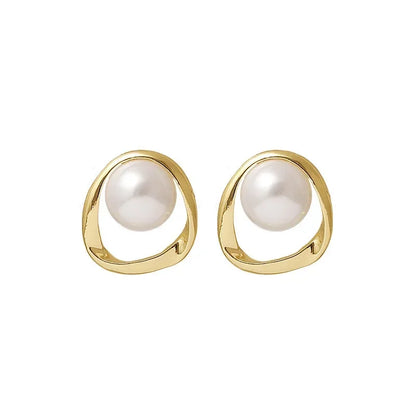 Imitation Pearl Stud Earrings